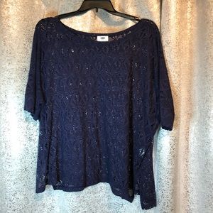 Old Navy Lace Overlay Top